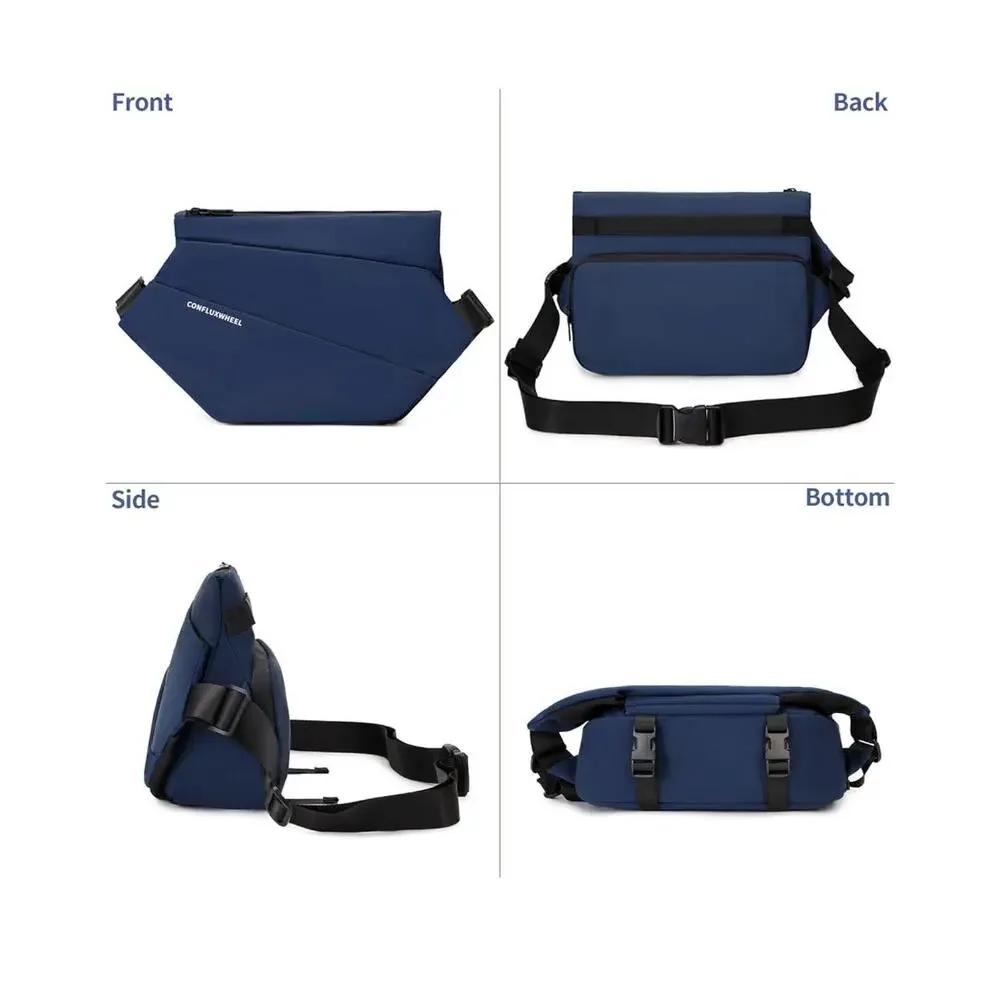 New Nylon Navy Crossbody Bag for Men/Women, Waterproof Sling‎ Bag Cycling Hiking